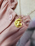 中国黄金（CHINA GOLD）黄金月桂兔项链女本命年足金小兔子吊坠情人节生日礼物送女友老婆 月宫折桂吊坠 约1.4g【赠银链】 实拍图