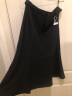 范思蓝恩22FS2036法式分割鱼尾半身裙女夏季新款A字高腰伞裙 黑色 XL 实拍图