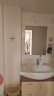 华恺之星 浴室镜 卫生间免打孔镜子贴墙穿衣镜无框化妆镜 圆角斜边60*80cm 实拍图