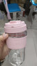 Vanow玻璃水杯女2025新款夏季高颜值带吸管便携咖啡杯泡茶杯大容量杯子 软萌粉460ml【自带提环】 实拍图