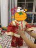 欧遥小孩衣服一周岁衣服男童春秋抓周礼服儿童唐装百天生日满月周岁服 红色 吉祥福春秋款 90 /适合12-18个月 实拍图