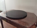 GLEAMBRUBY餐桌钢化玻璃转盘家用就餐酒店宴会餐厅聚会时尚创意转盘整体黑色烤漆免安装连体转盘 直径80cm 实拍图