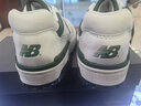 NEW BALANCE  NB550 官方板鞋男鞋女鞋情侣复古低帮百搭潮鞋休闲运动鞋 白色/浅灰/墨绿 BB550WT1 37 (脚长22.5cm) 实拍图
