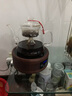 逸集耐热全玻璃黑茶蒸茶壶煮茶器电陶炉加厚烧水壶养生壶家用茶具套装 B款1.3L壶双内胆+红橡色陶炉 实拍图