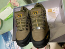 骆驼（CAMEL）户外登山鞋男防滑耐磨减震徒步鞋牛皮鞋冬季低帮男士潮流运动男鞋 A632026015，军绿，男 39 实拍图