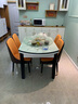 丰舍 餐桌 可变圆桌伸缩折叠实木岩板餐桌椅组合现代轻奢餐桌餐厅饭桌 餐桌-皮椅+1.3米茶几+电视柜 【1.35米】 一桌4椅 实拍图