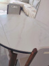 初屋 餐桌 实木岩板餐桌现代简约大理石餐桌椅组合可伸缩折叠吃饭桌子 1.2米黑灰色【12MM阿玛尼灰】 一桌四椅 实拍图
