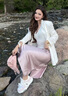 MIO宋亚轩李昀锐同款米奥小白休闲鞋厚底板鞋运动情侣溶解女鞋老爹鞋 粉/白色 36 实拍图