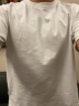 真维斯重磅t恤男春季上衣基础休闲百搭半袖夏季纯色打底衫不透五分短袖 白色（纯色） XL/180(不起球不掉色) 实拍图