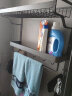 家韵（jiayun）毛巾架卫生间置物架免打孔洗手间浴室壁挂式厕所太空铝浴巾架 灰色双层-宽56cm 晒单实拍图