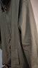 马登工装 美式休闲撞色巴尔玛肯风衣重磅宽松中长款大衣外套男秋冬 军绿色 XL 实拍图