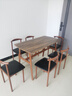 全品屋餐桌椅组合家用饭桌子小户型简约公寓快餐出租商用长方形电脑桌 胡桃木色 120cm 【宽60CM】一桌六椅 实拍图