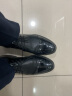 卡帝乐鳄鱼（CARTELO）男鞋商务正装鞋职场低帮潮流系带单皮鞋子男2057 黑色增高 41 实拍图