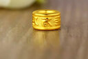 红色年轮黄金转运珠隔片999足金3D硬金六字真言大明咒隔珠佛珠配珠手链DIY 【 隔珠款 】金重：0.71-0.80g 实拍图