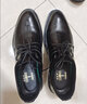 蜻蜓牌男士皮鞋新款商务正装休闲鞋英伦新郎结婚格子男内增高鞋结婚鞋 黑色 41 实拍图