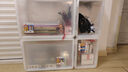 爱丽思（IRIS）书架落地书本收纳箱塑料收纳盒书箱书籍学生书籍衣物书箱儿童书架 【中号透明】27升 有盖 实拍图