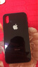 新爵 苹果x手机壳玻璃镜面iphone xs max xr液态硅胶防摔潮牌个性软全包超薄男女款 亮黑色【钢化玻璃背板】 适用苹果X/XS【5.8英寸】 实拍图