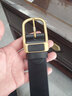 牛当家男士皮带针扣铜头纯皮真皮腰带头层牛皮时尚休闲裤带男士礼物 宽款3.8CM3095黑色 110cm 33-34码/腰围2.6-2.7尺 实拍图