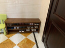 千美居  实木换鞋凳鞋柜现代简约门厅长条凳收纳家用门口入户穿鞋凳 箱式胡桃色三层120长 实拍图