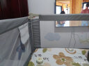 M-CASTLE床围栏婴儿童床上挡板宝宝床边防摔床护栏三面拼接防夹防掉床围挡 银河灰 单面装 2.0米 实拍图