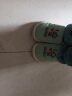 BAIHOU白猴儿童冬季棉毛保暖卡通男女学生羽绒布家用包跟拖鞋 果绿34-35 实拍图