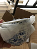 光峰日式陶瓷饭碗面碗釉下彩日本进口清新小蓝芽轻量瓷餐具微波炉适用 高脚面碗汤碗6.3英寸 实拍图