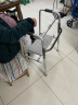 鱼跃(yuwell) 老人助行器YU730A 铝合金骨折拐杖 折叠便携带轮带坐板带轮 四脚拐杖助行架 实拍图