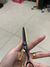 JUESHICONGLINBAO专业理发剪刀美发剪刀黑金平剪牙剪无痕柳叶打薄剪发型师专用套装 5.5寸无痕牙剪去发量%10-15 实拍图