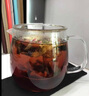 绿昌明 耐热玻璃茶杯一壶四杯泡茶杯茶水分离杯泡茶壶花茶杯过滤杯子 单杯 750ml 实拍图