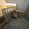 星曦菲（SINCE FLY FURNITURE） 儿童床实木上下储物床半高床上床下桌带护栏多功能书桌单人床 灯带床头 侧梯裸床 1000mm*1900mm 实拍图