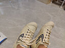 大孚飞跃米色运动帆布鞋男低帮日系复古板鞋韩版透气田径学生休闲女鞋939 米蓝939 39 实拍图