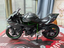 TIANWA机车川崎h2r摩托车模型玩具仿真宝马杜卡迪街霸合金男友七夕礼物 川崎HR黑色+场景展示盒 实拍图