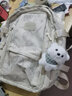 瑞潮（RUICHAO）反光书包女初中生高中生百搭印花小熊2026新款大学生电脑背包潮 白色【布袋熊】 实拍图
