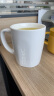 特美刻（TOMIC）创意马克杯大容量牛奶杯带盖陶瓷杯子情侣水杯咖啡杯 白色520ML 实拍图