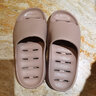 merdor卫生间拖鞋男夏季浴室家用洗澡防滑漏水速干情侣凉拖鞋女室内厚底 浅咖色(加厚鞋底) 43-44 实拍图