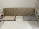 欧苏缦新款全包加厚高档床头罩套靠背软包简约现代皮木床头盖布保护套子 淡咖 1.9米长床头罩 实拍图