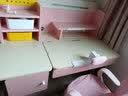 坐得正 儿童学习桌椅套装儿童书桌学生学习桌实木书桌家用写字桌可升降 1.2m带陪读柜+小熊三背椅蓝 优选实木 实拍图
