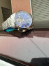 冠琴（GUANQIN）手表男机械表全自动镂空飞轮瑞士品质防水夜光皮带男士双日历手表 银色蓝面 实拍图
