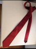 弗伦巴纳 拉链领带8cm正装商务男士工作新郎结婚红色懒人易拉得免打结 酒红斜纹 实拍图