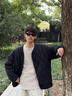 名创优品（MINISO）棉衣男款2026新款冬季菱格外套情侣防寒服轻薄保暖内胆百搭棉服男 【无领棉服】浅咖 XL 180(体重140-160斤) 实拍图