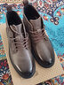 七匹狼休闲鞋男真皮马丁靴男夏季加绒工装靴男士休闲皮鞋英伦高帮靴子男 棕色（加绒） 40 实拍图