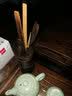 祥业大茶夹家用竹制单个功夫茶具配件防滑茶杯茶叶夹子茶镊子茶道工具 铜钉-竹制茶夹G款 实拍图