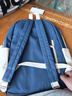 都铎 书包女初中生韩版原宿高中学生帆布简约森系双肩包大容量多层日系大学生潮流男百搭学院风背包 蓝色【带小奶牛挂件】 实拍图