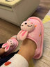 土豆屋儿童拖鞋宝宝女童居家棉拖鞋男童小童防滑婴儿小孩地板鞋室内鞋 粉红兔子 26 内长15cm 180码 脚长14-14.5cm 实拍图