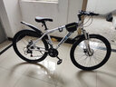 永久（FOREVER）山地车自行车成人男女青少年学生铝合金单车上班代步公路越野赛车 【铝架】旗舰版-白蓝辐条轮 27.5寸24速【推荐165-195cm】 实拍图