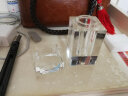贝鲁斯 水晶玻璃牙签盒创意透明彩色牙签筒透明牙签盒带盖 透明（棉签盒) 实拍图