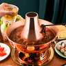 拜杰(Baijie)木炭火锅加厚紫铜火锅锅具家用铜锅火锅炉铜火锅纯老式 木炭特厚清汤锅 38cm 实拍图