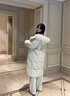 茵曼（INMAN）2025冬季女装新款高充绒量白鸭绒连帽毛领羽绒服长款外套大衣上衣 暖杏色 M 实拍图