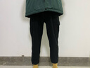 舍纯秋冬季灰色裤子男韩版潮流宽松百搭休闲长裤港风运动加绒加厚束脚裤 黑色 M 实拍图