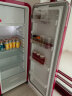 哈士奇（HCK）281L复古冰箱单门大容量冷藏冷冻彩色家用七档温控网红冰箱BC-130GGA 热力红 实拍图